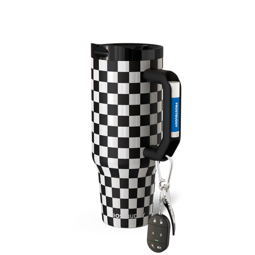 Thicc Buddy 40oz | Black & White Checkered